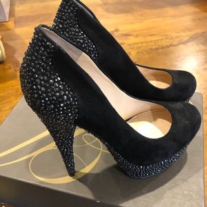 Anzo Angiolini eabeccalynn Black Studded Pumps
